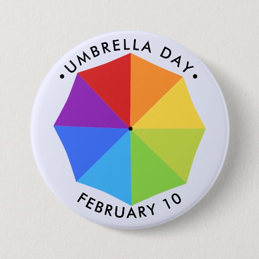 Umbrella Day, regenboog Ronde Button 7,6 Cm (Voorkant)
