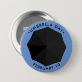 Umbrella Day, zwart Ronde Button 7,6 Cm (Voorkant /achterkant)