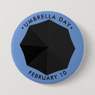 Umbrella Day, zwart Ronde Button 7,6 Cm