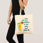 Umbrella Drink Happy Hour Humor Tote Bag (Voorkant (product))