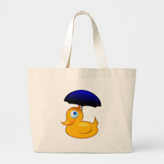 Umbrella Duck Bag Grote Tote Bag (Voorkant)
