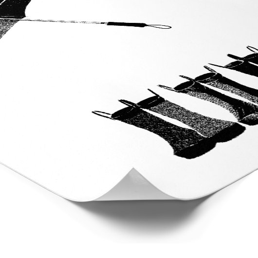 Umbrella en Boots Poster (Hoek)