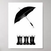 Umbrella en Boots Poster (Voorkant)