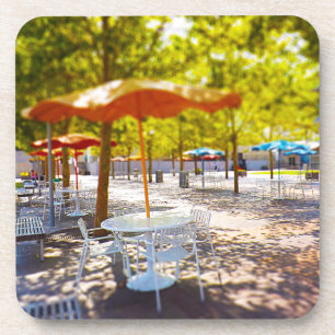 Umbrella en voorzitters, Courtyard, Crown Center, Bier Onderzetter