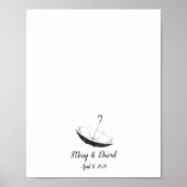Umbrella Fingerprint Guestbook Poster (Voorkant)