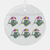 Umbrella Fish Glas Ornament (Voorkant)