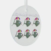 Umbrella Fish Glas Ornament (Voorkant Rechts)