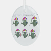 Umbrella Fish Glas Ornament (Voorkant links)