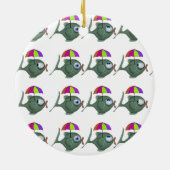 Umbrella Fish Keramisch Ornament (Achterkant)