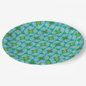 Umbrella Flowers 9-inch Borden Papieren Bordje (Gekanteld)