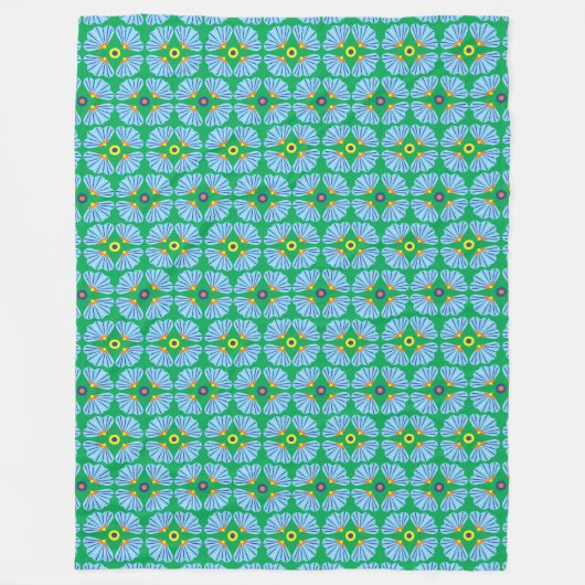 Umbrella Flowers Fleece Blanket (3 maten) (Voorkant)