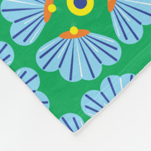 Umbrella Flowers Fleece Blanket (3 maten)
