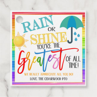 Umbrella Gift Label