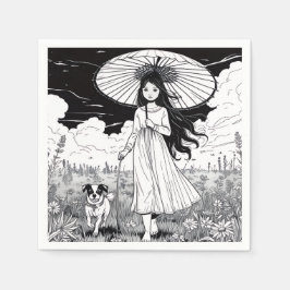 Umbrella Girl Servet