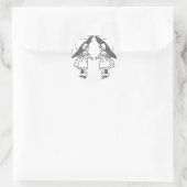 Umbrella Girls 2 Ronde Sticker (Tas)