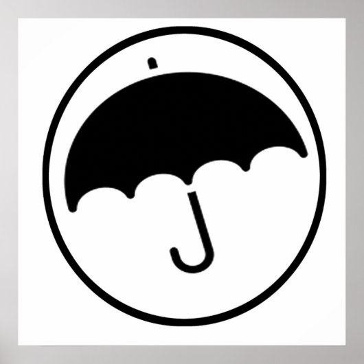 Umbrella in cirkel poster (Voorkant)
