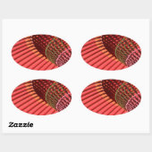 Umbrella Japanse paraplu Ovale Sticker (Vel)