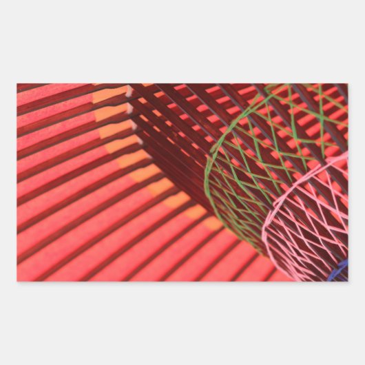 Umbrella Japanse paraplu Rechthoekige Sticker (Voorkant)