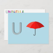 Umbrella-kaart Briefkaart (Voorkant / Achterkant)