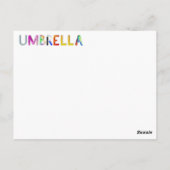 Umbrella-kaart Briefkaart (Achterkant)