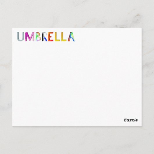 Umbrella-kaart Briefkaart (Achterkant)