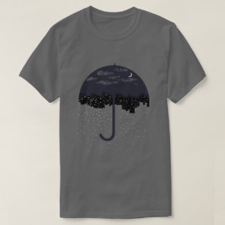 Umbrella Lights Rain Art T-Shirt