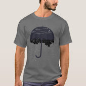 Umbrella Lights Rain Art T-Shirt (Voorkant)