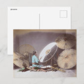 Umbrella Maker, Japan  Briefkaart (Voorkant / Achterkant)