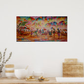 Umbrella Market - Canvas Print (Keuken)