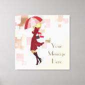 Umbrella Mode Model Wrapped Canvas (Voorkant)