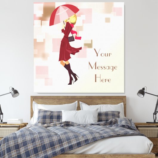 Umbrella Mode Model Wrapped Canvas (Insitu (Slaapkamer))