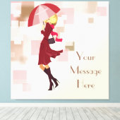 Umbrella Mode Model Wrapped Canvas (Insitu (Houten vloer))