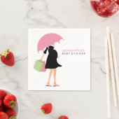 Umbrella Mommy Baby shower {roze} Servet (Insitu)