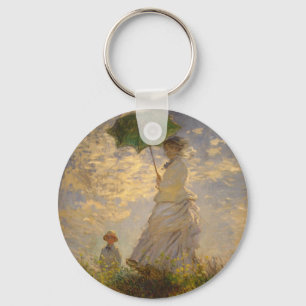 Umbrella Monet Painting Sleutelhanger