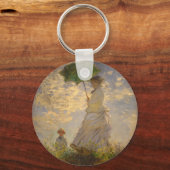 Umbrella Monet Painting Sleutelhanger (Voorkant)
