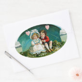 Umbrella of Love Ovale Sticker (Envelop)