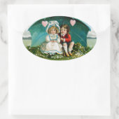 Umbrella of Love Ovale Sticker (Tas)