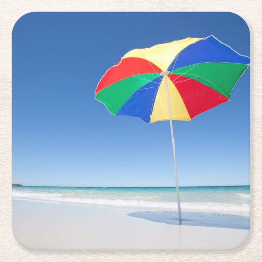 Umbrella op strand | Australië Kartonnen Onderzetters (Voorkant)