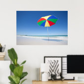 Umbrella op strand | Australië Poster (Thuiskantoor)