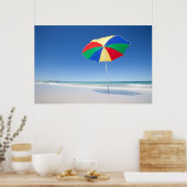 Umbrella op strand | Australië Poster (Keuken)