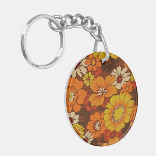 Umbrella Pattern en Peace Sign Sleutelhanger (Voorkant Links)