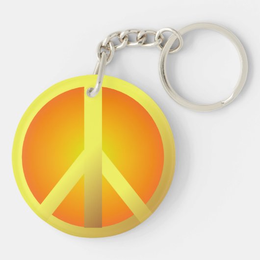  Umbrella Pattern en Peace Sign Sleutelhanger (Achterkant)