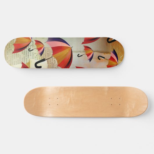 UMBRELLA PATTERNS IN A CAPTIVATING COLLAGE PERSOONLIJK SKATEBOARD (Horizontaal)