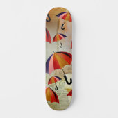 UMBRELLA PATTERNS IN A CAPTIVATING COLLAGE PERSOONLIJK SKATEBOARD (Voorkant)