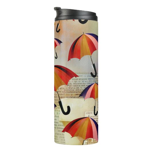 UMBRELLA PATTERNS IN A CAPTIVATING COLLAGE THERMOSBEKER (Geroteerd rechts)