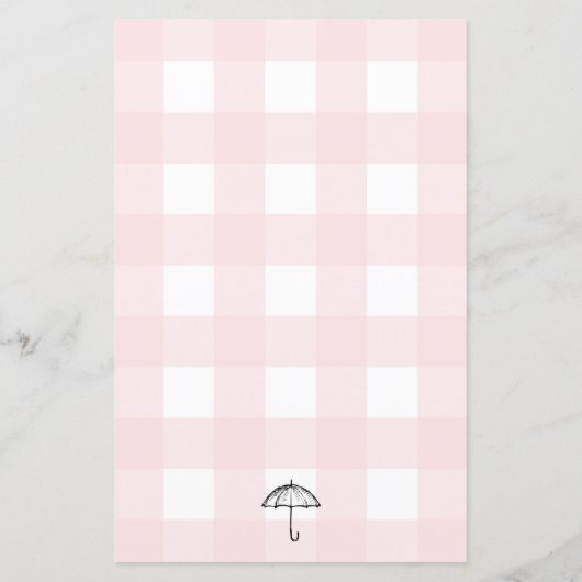 Umbrella Pink Gingham Baby voorspellingen spel (Achterkant)