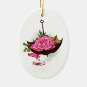 Umbrella Pink Rose Ornament (Achterkant)