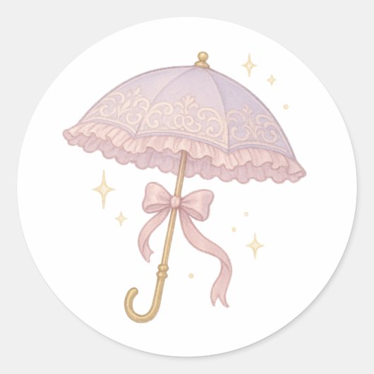 Umbrella Ronde Sticker (Voorkant)