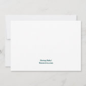 Umbrella roze & Blauwgroen Babyschoenen Kaart (Achterkant)