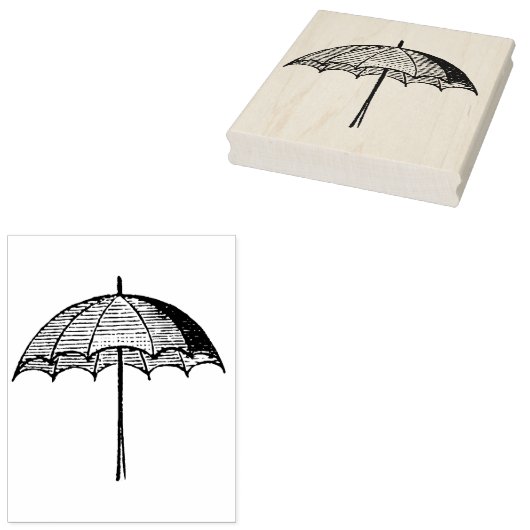  Umbrella Rubber Art Stamp Rubberstempel (Gestempeld)